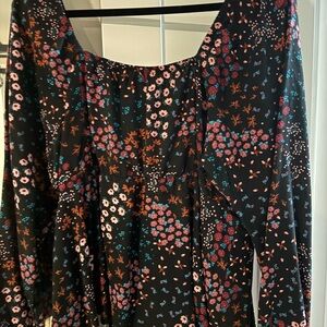 Torrid Black and Pink Floral Dress